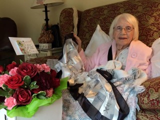 My 94-year-old grandmother, with her broken shoulder