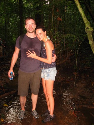 My Wife and I Avoiding Leeches in Thailand